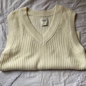 A&F Cream Sweater Vest